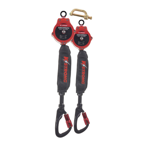 KStrong Micron Dual 6 ft. SRL with Aluminum Swivel Carabiners (ANSI) - Dual dorsal connector included UFS351102D